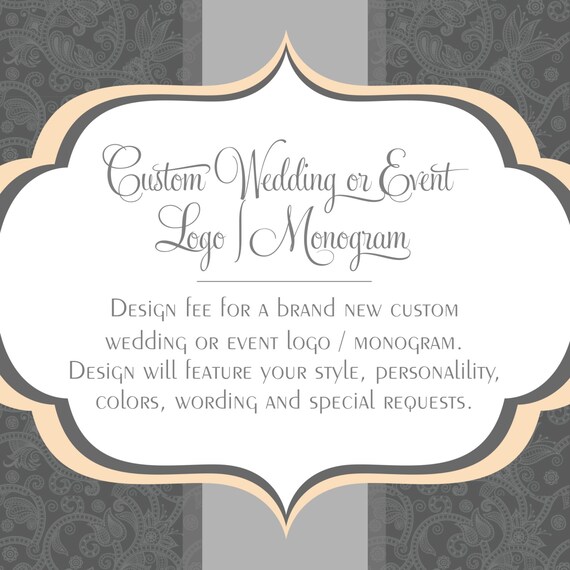 Monogram Wedding Invitation Logo Design | wedding