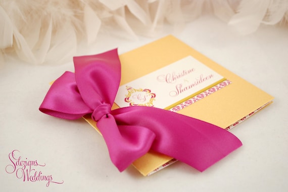 Gorgeous Damask Wedding Programs Il_570xn