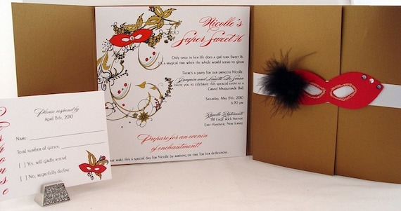 Masquerade Ball Invitation Il_570xn