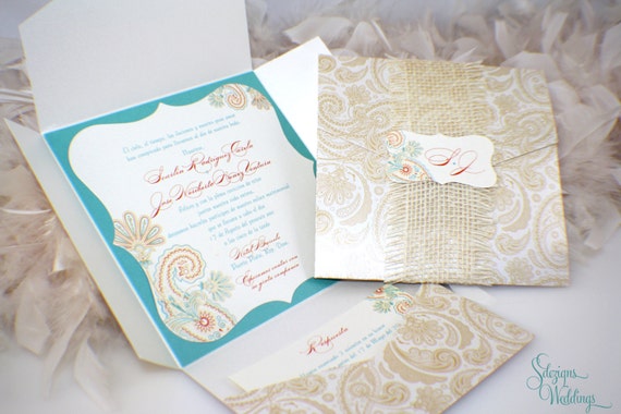 Tropical Wedding Invitation Il_570xn