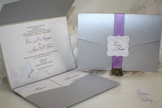 Heart Lock - Wedding Invitation Il_570xn