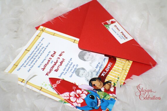 Lilo and Stitch Birthday Invitation Il_570xn