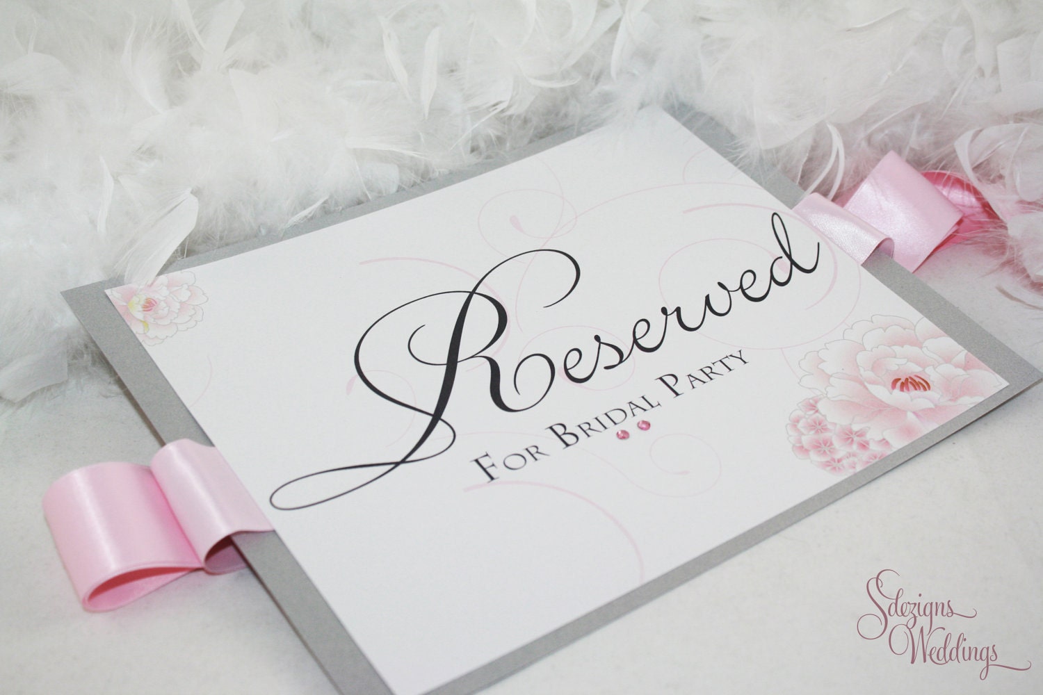 Personalized Chair Signs BIG Reserved signs Pink and | Etsy