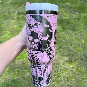 Spooky Mama 40oz Tumbler Laser Engraved Wrap