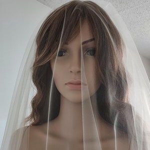 Velo de novia con borde de lápiz, velo de novia