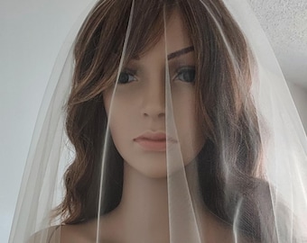 Wedding Veil, Drop Veil with Pencil Edge