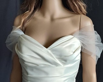 Tulle Shoulder Straps & Sleeves - Detachable Sleeves