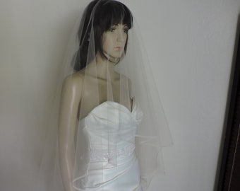 Wedding Veil Drop Bridal Veil Organza Edge, Bridal Veil