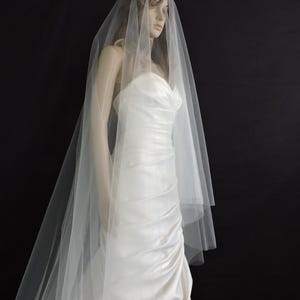 Gorgeous ROYAL 200" Drop Veil Cut Edge Wedding Veil, Bridal Veil, Dramatic Veil