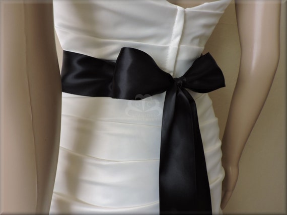 Bridal Sash Double Face Satin Ribbon 2 1/4 Inches Wide 2 1/2 yds to 5 1/2 yds Long