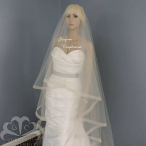 1&quot; Horsehair Trim, Wedding Drop Veil,Bridal Veil, Illusion Tulle