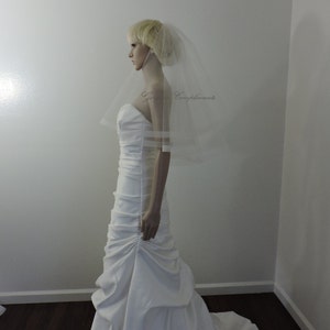 1 Horsehair Trim, Wedding Drop Veil,Bridal Veil, Illusion Tulle image 3
