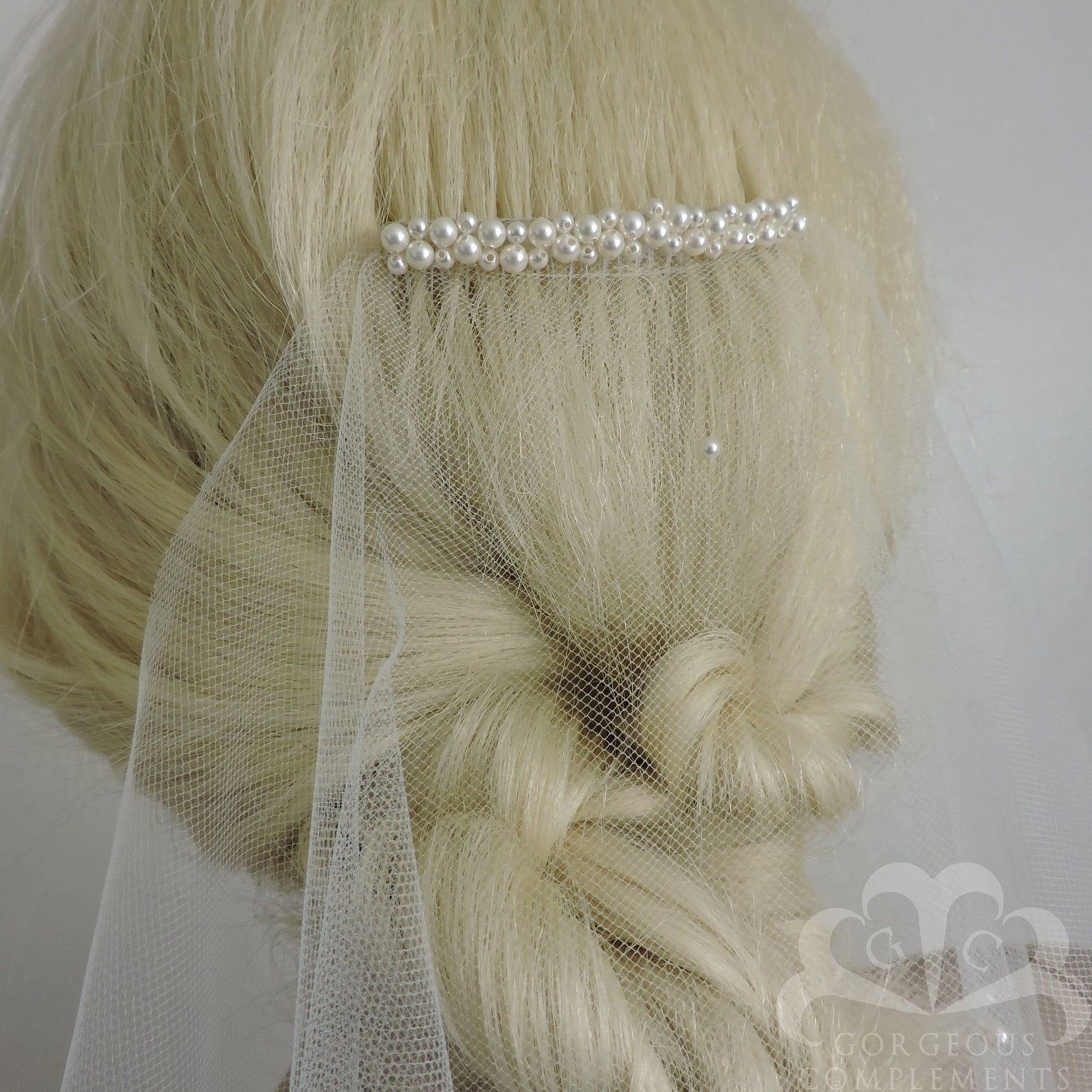 Pearl Veilsimplicity Veil Minimalist Pearl Veil Sheer Pearl Etsy