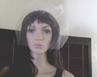 Tulle Birdacage Bubble Style 14 inch long READY MADE Bridal Veil, Wedding Veil