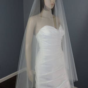 Wedding Veil Gorgeous Chapel Drop Cut Edge, Bridal Veil 36/90CE image 3