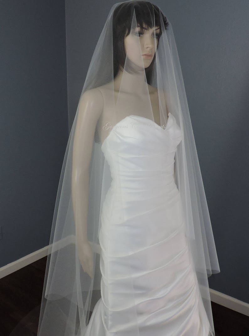 Wedding Veil Gorgeous Chapel Drop Cut Edge, Bridal Veil 36/90CE image 3