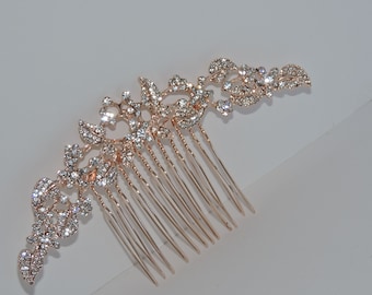 Rhinestone Bridal Comb,Gold, Rose Gold or Silver