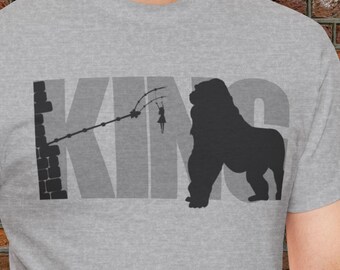 King Kong T-shirt, Gorilla Tee, Wildlife Animal Shirt, Jungle Theme Top, Movie Lover Gift, Nature Graphic Tee