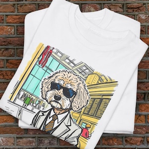 T-shirt Cavapoo Market, T-shirt beer cartoon poedel, cadeau hondenliefhebber, T-shirt aandelenmarkt, grappig hondenshirt