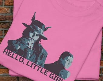 Johnny Depp Hello Little Girl Tee, Actor Fan, Pop Culture Graphic,  Into the Woods , Movie Buff Top, Celeb Quote T-Shirt, Trendy Tee