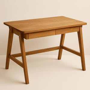 Aesthetic Computer Desk, Office Desk, Desk with Storage & Drawer, Computer Desk, Office Desk, Drawer, Wooden Study Table, Wood Writing Desk