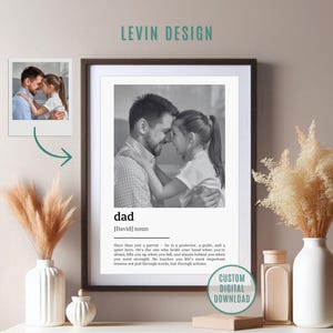 Pôster personalizado com definição de pai - Impressão com definição de pai - Presente de Dia dos Pais - Primeiro presente de Dia dos Pais - Presente personalizado para pais