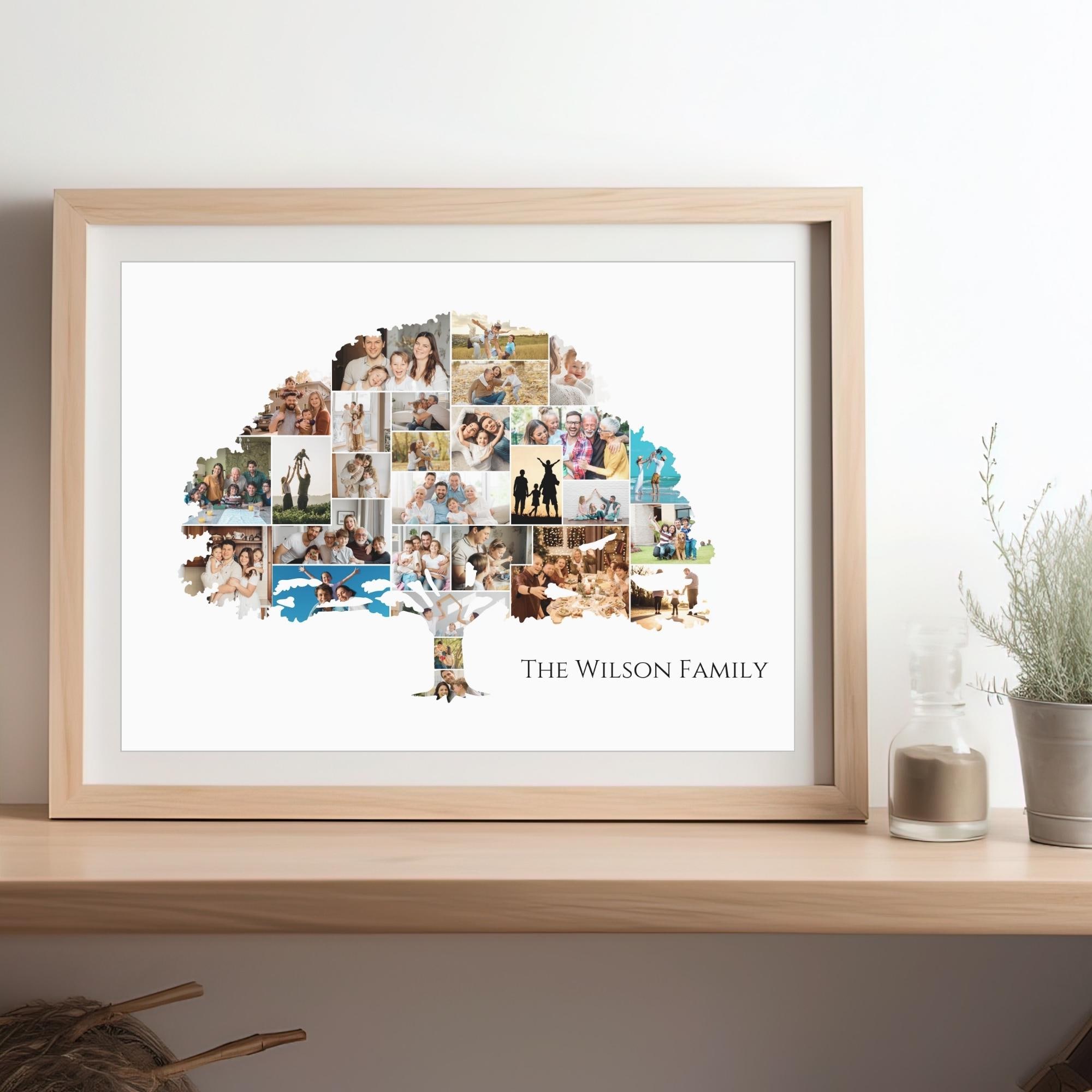 Custom Family Tree Photo Collage Template (canva Editable, Digital ...