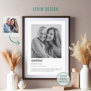 Pôster personalizado de definição de mãe - Impressão de definição de mãe - Presente de dia das mães - Primeiro presente de dia das mães - Presente personalizado para mães