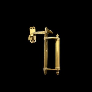 ENKEL (x1) deurklink oud antieke Victoriaans messing deur duwen/trekken - 7&quot; lang - klassiek antiek - deurbeslag klein formaat