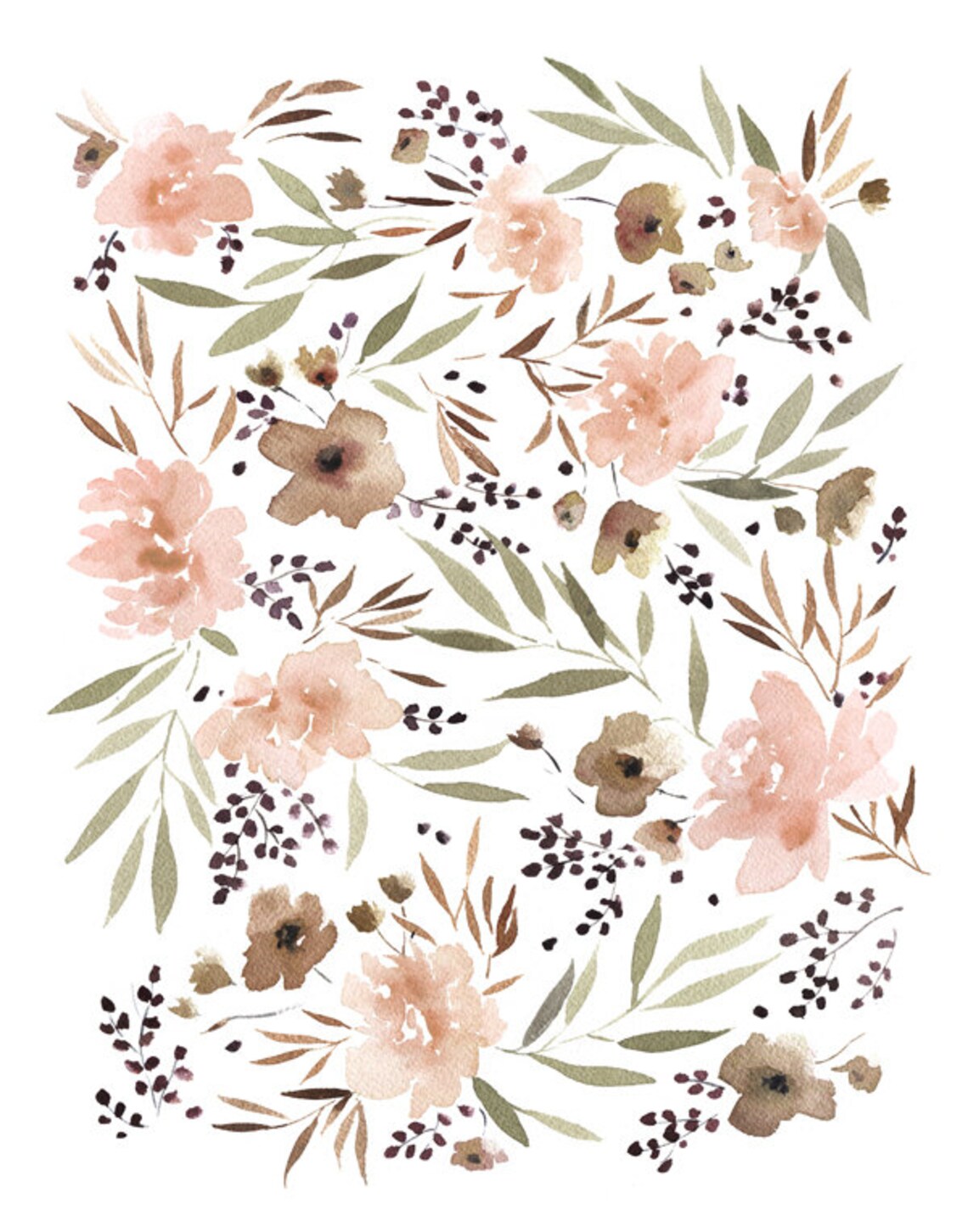 Spring Floral Art Print - 11X14 - Etsy