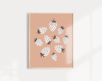 Strawberries Art Print - 8X10, 11x14