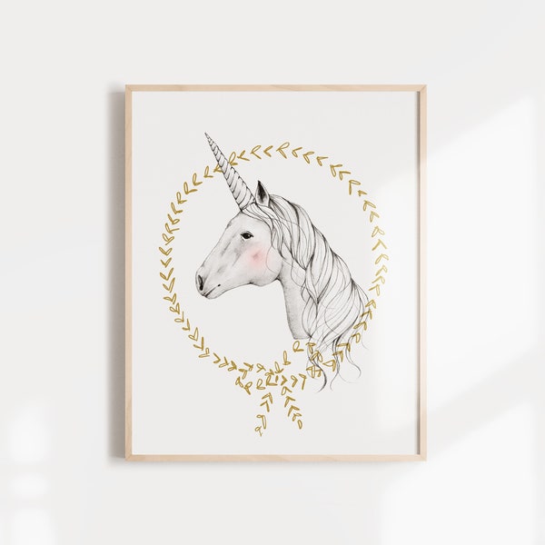 Unicorn Art Print - 11x14