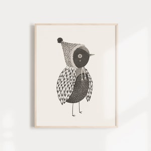 Konsttryck med fågelälva - 8x10, 11x14