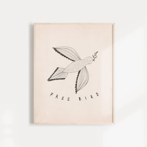 Free Bird Art Print 8X10, 11x14 image 1