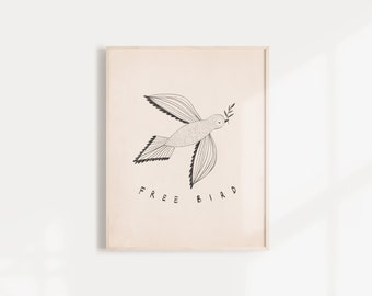 Free Bird Art Print - 8X10, 11x14