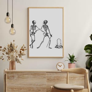 Skeleton Print, Halloween Printable Wall art, Halloween Decor,Halloween Poster, Halloween Printable, Digital Download, Living Room Decor