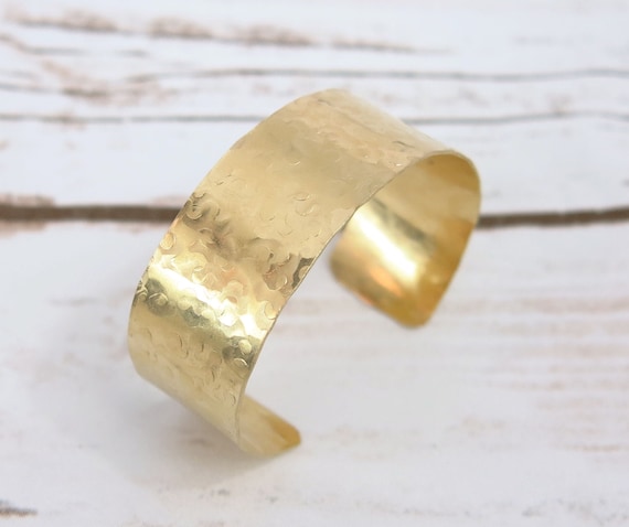 14K Gold Wide Cuff Bangle