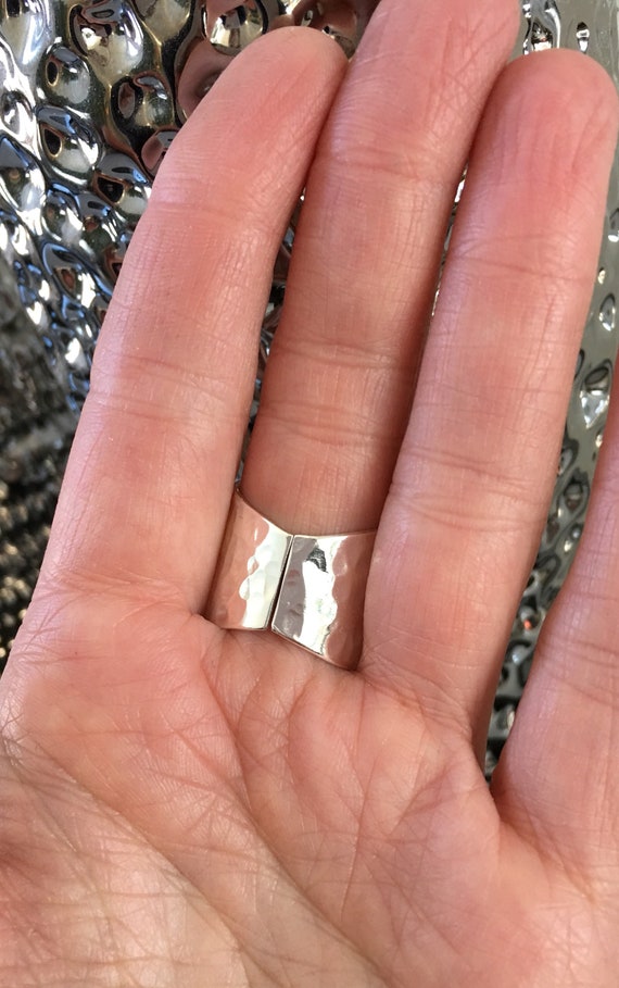 Hammered cuff ring sale