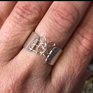 Mini Corset Ring, Sterling Silver Band, Boho ring, laced up ring image 9