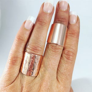 Copper Cuff Ring Wide Band Statement Ring Boho Bohemian