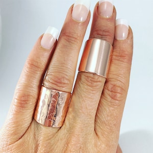 Copper Cuff Ring Wide Band Statement Ring Boho Bohemian