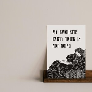 Funny Victorian Print: Introvert Quote, Art Deco Style immagine 8