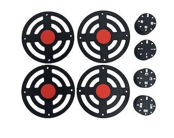 Mud or Ikea Duktig Kitchen Cooker Rings for outdoor and indoor  kitchen play- Black Hob Accessories, and 4 hand knobs Dials 4 Pack