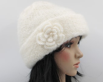 Chunky Hat,Long Beanie, Strickmütze, Wintermütze,beige,Ski Beanie!