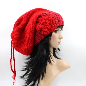 Besondere Chunky Boho,Gorro,Super LangRotGlitzereffekt imagen 2