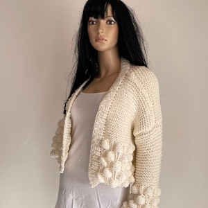 Strickjacke Damen Bunt Vintage Boho Blumen Cardigan Norweger Pullover V Strickjacke Damen Bunt Vintage Boho Blumen Cardigan Norweger Pullover V
