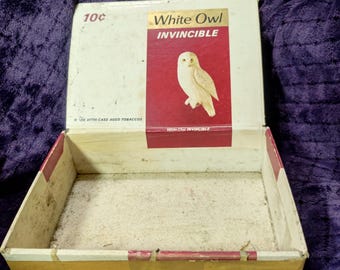 Vintage White Owl Invincible Cigar Box