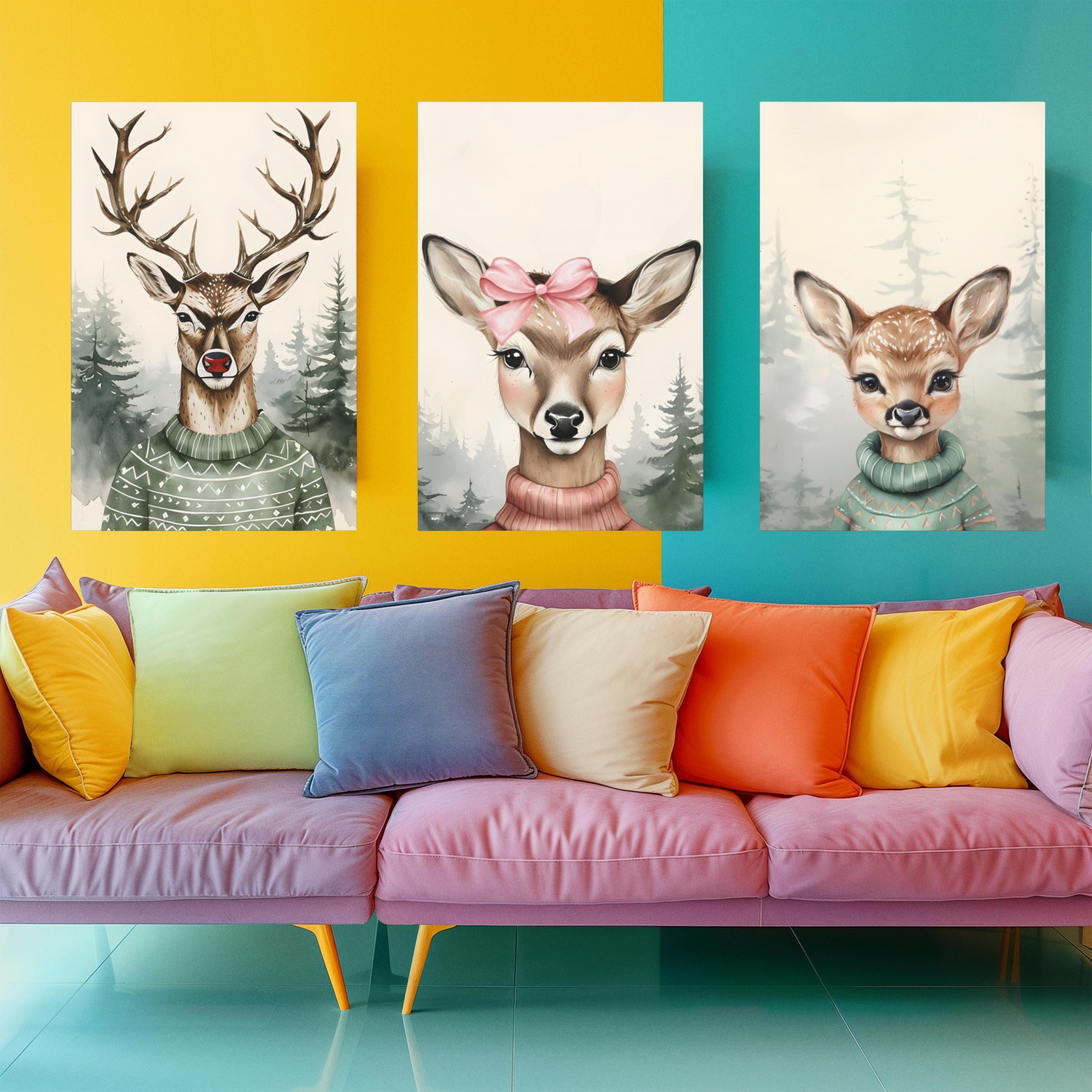 Canvas Stretched, Rudolph All Grown up Print Art Part of Rudolph ...