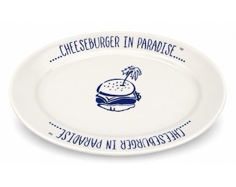 Jimmy Buffett Cheeseburger in Paradise Platter Homer Laughlin Restaurantware USA