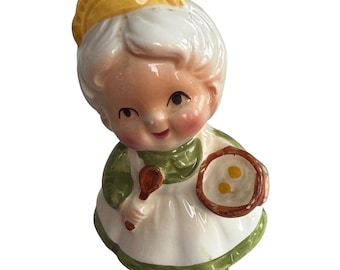 Vintage Josef Originals Pie Bird Grandma Baker Figurine Ceramic Lady Cook Japan